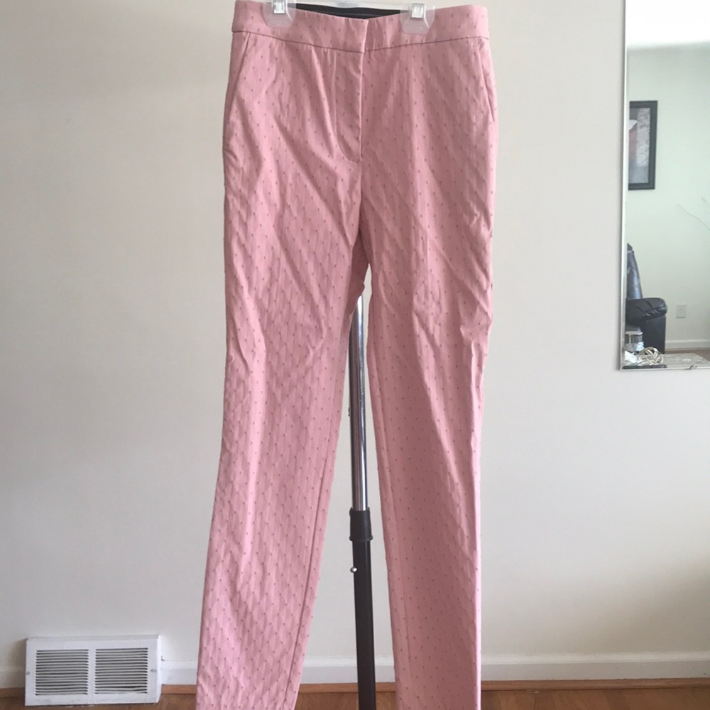 Zara Pink and Navy Patterned Trousers